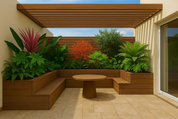 Aménagement de terrasse végétalisée à Villenave d’Ornon